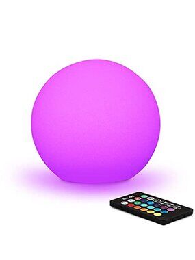 6inch RGB Color-Changing LED Globe Orb Light w/Remote,Mood Lamp Kids Night Light
